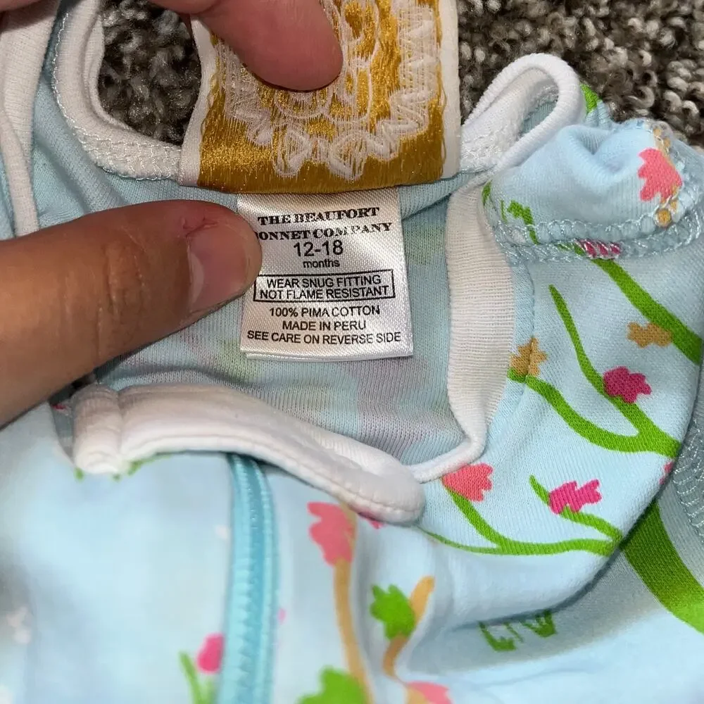 The Beaufort Bonnet Company Fox Hunt Footie Pajamas (12-18 Months)